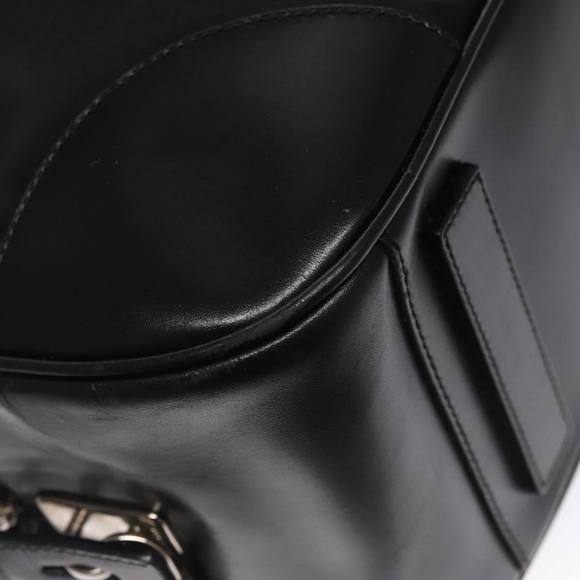 PRADA Shoulder Bag Nylon Leather Black Silver Auth 109083 - Picture 11 of 16